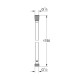 27506001 VitalioFlex Silver Душевой шланг 1750 мм, TwistStop, AntiFold защита от залома, max давление до 5 бар, хром