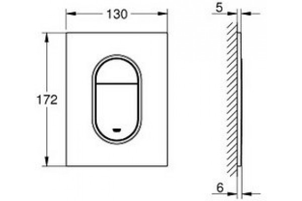 Накладная панель Grohe Arena Cosmopolitan 37624GN0