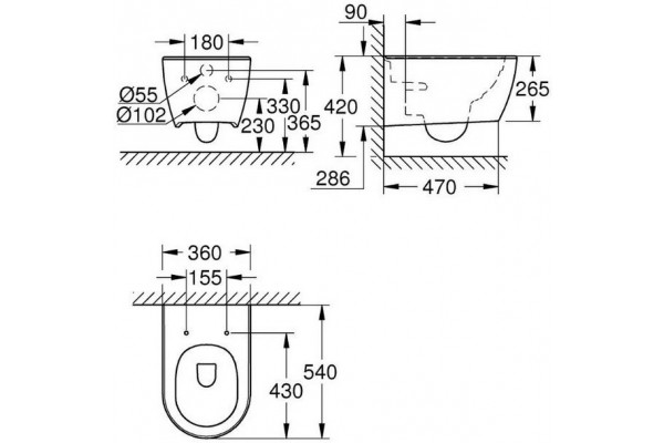 Унитаз подвесной Grohe Essence 3957100H