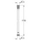 28388GL1 Silverflex Душевой шланг пластик, 1750 мм, TwistStop, макс. давление до 5 бар, холодный рассвет, глянец
