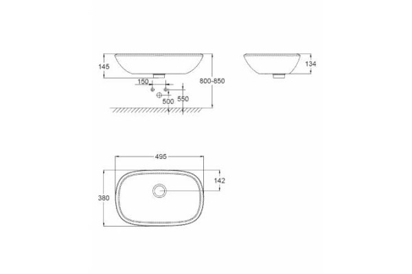 Раковина накладная Grohe Eurostyle 39216000