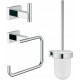 Набор аксессуаров 3 предмета: Ершик, держатель бумаги, крючок Grohe Essentials Cube 40757001 хром