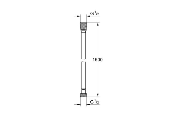 28364001 Silverflex Душевой шланг пластик, 1500 мм, TwistStop, макс. давление до 5 бар, хром (замена арт. 28364000)