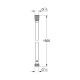 28364001 Silverflex Душевой шланг пластик, 1500 мм, TwistStop, макс. давление до 5 бар, хром (замена арт. 28364000)