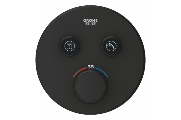 29507KF0 Grohtherm SmartControl Термостат для встраиваемого монтажа на 2 выхода, фантомный чёрный