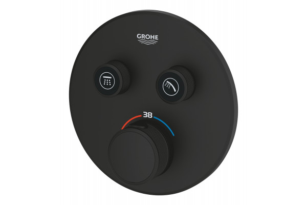 29507KF0 Grohtherm SmartControl Термостат для встраиваемого монтажа на 2 выхода, фантомный чёрный