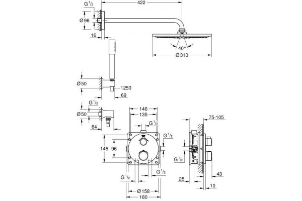 Душевая система Grohe Grohtherm 34731000