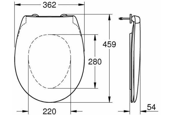 Крышка-сиденье Grohe Bau Ceramic 39493000 быстросъемное (SoftClose)