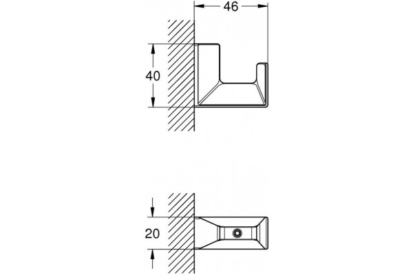 Крючок Grohe Selection Cube 40782000