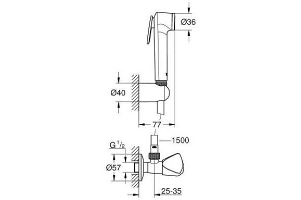 Гигиенический душ Grohe Tempesta-F 26357000