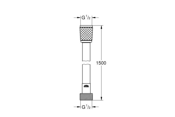 Душевой шланг GROHE Rotaflex TwistStop 28409002 1500, хром (замена арт. 28409001)
