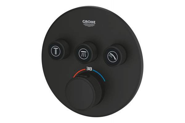 29508KF0 Grohtherm SmartControl Термостат для встраиваемого монтажа на 3 выхода, фантомный чёрный