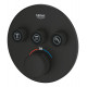 29508KF0 Grohtherm SmartControl Термостат для встраиваемого монтажа на 3 выхода, фантомный чёрный