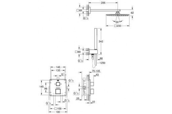 Душевая система Grohe Grohtherm Cube 34741000