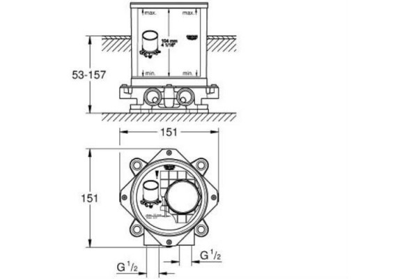 Скрытая часть смесителя Grohe 45984001