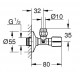 22039AL0 Вентиль угловой 1/2″-3/8″ для подключения смесителей, темный графит, матовый