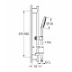 26578LS0 Rainshower SmartActive 130 Душевой гарнитур III, душевая штанга 900 мм, шланг 1750 мм, полочка, белая луна
