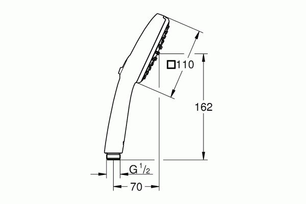 27572003 Tempesta Cube 110 ручной душ GROHE, 3 режима струи, 13,5 л/мин, хром