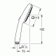 27572003 Tempesta Cube 110 ручной душ GROHE, 3 режима струи, 13,5 л/мин, хром
