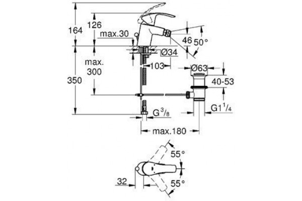 Смеситель для биде Grohe Eurosmart 32929002