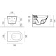 941511 Kube X Унитаз подвесной безободковый Swirlflush 55х36, цвет белый