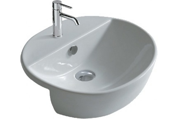 Раковина Galassia M2 5200 полувстраиваемая 50x43 овальная, цвет белый