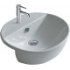 Раковина Galassia M2 5200 полувстраиваемая 50x43 овальная, цвет белый