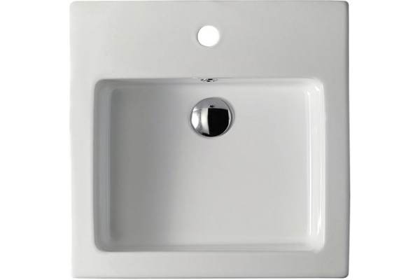 Рукомойник Galassia Plus Design 6022 48x48 квадратная, цвет белый