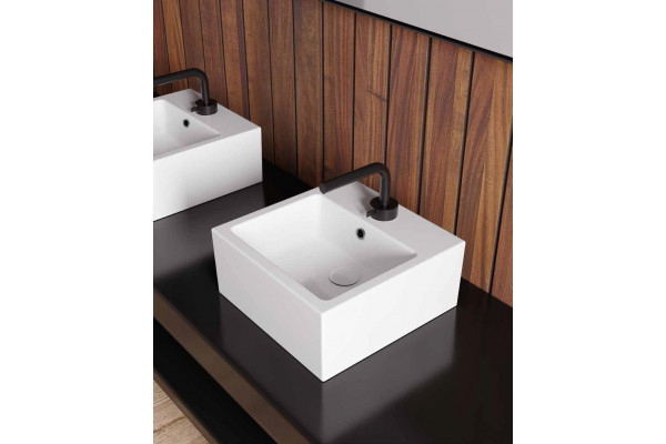 Рукомойник Galassia Plus Design 6033M 30x30 квадратная, цвет белый