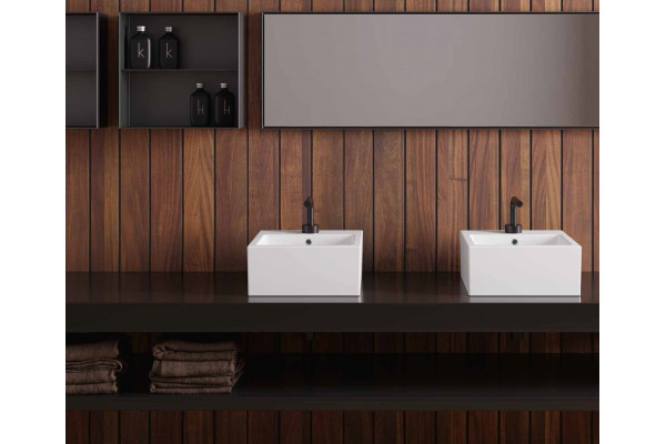 Рукомойник Galassia Plus Design 6033M 30x30 квадратная, цвет белый