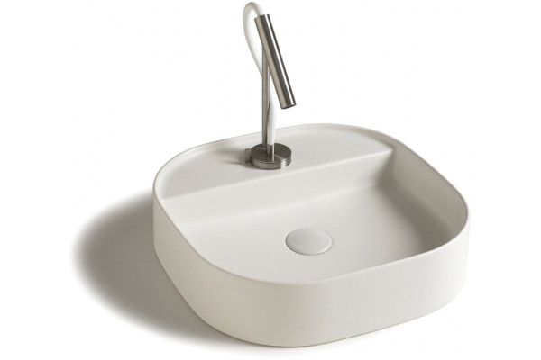 Рукомойник Galassia SmartB 7403 45x45 квадратная, цвет белый, на столешницу