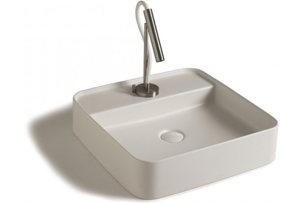 Рукомойник Galassia SmartB 7412 45x45 квадратная, цвет белый, на столешницу