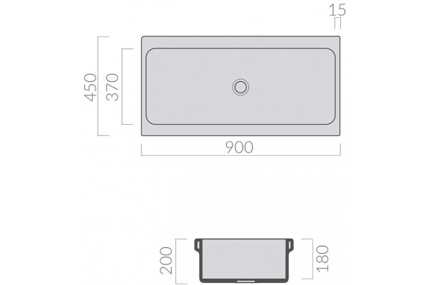 Раковина Galassia Community Ninive 90x45 прямоугольная, цвет белый