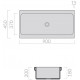Раковина Galassia Community Ninive 90x45 прямоугольная, цвет белый