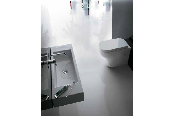 Унитаз приставной Galassia Plus Design  белый, прямоугольный, антивсплеск, 35x55 см