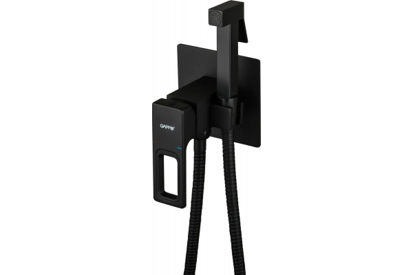 Гигиенический душ Gappo G17-6 G7217-6 С ВНУТРЕННЕЙ ЧАСТЬЮ, черный, штанга 23.5 см, шланг 120 см