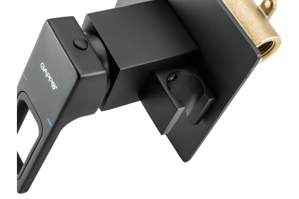 Гигиенический душ Gappo G17-6 G7217-6 С ВНУТРЕННЕЙ ЧАСТЬЮ, черный, штанга 23.5 см, шланг 120 см