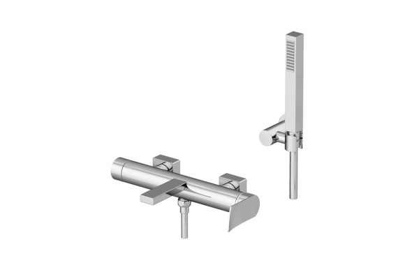 Gattoni Soffio Смеситель для ванны с носиком однорычажный. с ручной лейкой. цвет Brushed nickel 8100/81NS