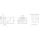 Комплект Geberit Duofix Delta 458.124.21.1 3 в 1 с кнопкой смыва + Чаша для унитаза + Крышка-сиденье, цвет белый, бачок 3/6 л