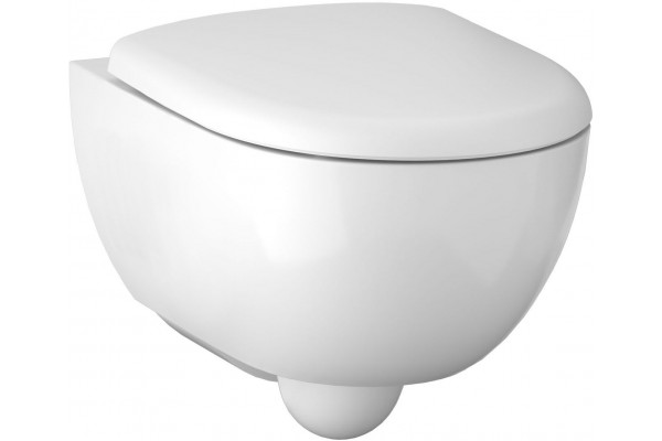 Унитаз подвесной Geberit Renova Compact 500.803.00.1 с сиденьем и быстросъемной крышкой с микролифтом, белый, овальный, 37x49 см