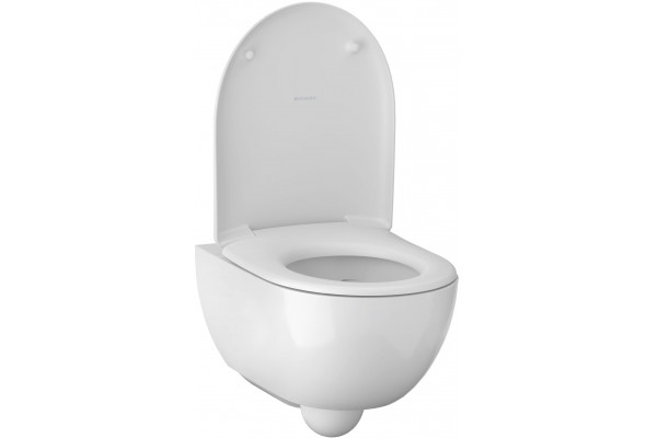 Унитаз подвесной Geberit Renova Compact 500.803.00.1 с сиденьем и быстросъемной крышкой с микролифтом, белый, овальный, 37x49 см