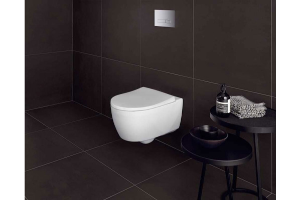 Унитаз подвесной Geberit iCon 500.784.01.1 с сиденьем и быстросъемной крышкой с микролифтом, белый, овальный, 36.5x53 см