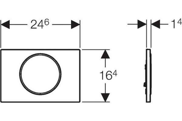 Кнопка смыва Geberit Sigma 10 115.758.14.5 черный матовый / хром глянцевый механическая,  в стиле hi-tech