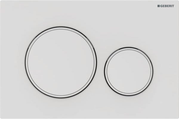 Кнопка смыва Geberit Sigma 20 белая, матовый лак, механическая