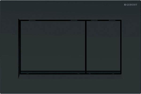 Кнопка смыва Geberit Sigma 30 черная, матовый лак, механическая