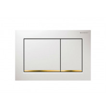 Кнопка смыва Geberit Omega 30 белая/золото  механическая