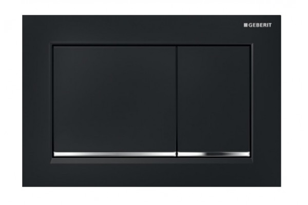 Кнопка смыва Geberit Omega 30 черный/хром глянцевый механическая