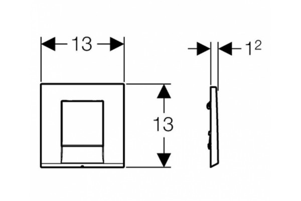 Ручной пневмопривод смыва Geberit HyTouch Bolero для писсуара