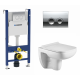 Комплект 3 в 1 инсталляция Geberit Duofix + унитаз WeltWasser Kehlbach + кнопка хром Delta21 в современном стиле