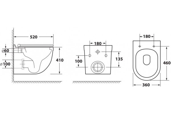 Комплект 3 в 1 инсталляция Geberit Duofix + унитаз Owl 1975 Cirkel-H TOWLT190101 + кнопка хром Delta51 в современном стиле